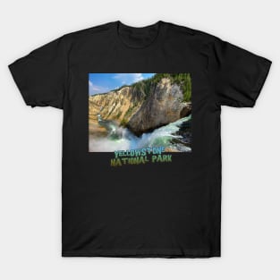 Yellowstone National Park - Top of the Lower Falls of the Yellowstone River T-Shirt